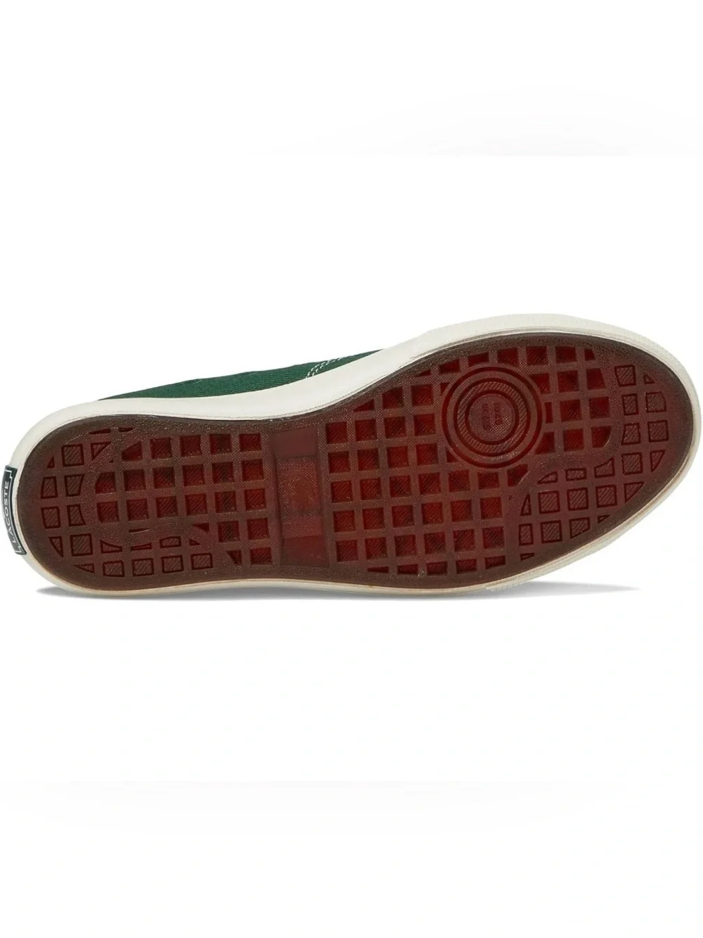 Lacoste Backcourt Men’s size 12 Green Canvas Low-Top Sneakers with White Laces